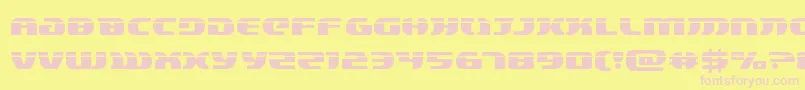 フォントlordsith3laser – ピンクのフォント、黄色の背景