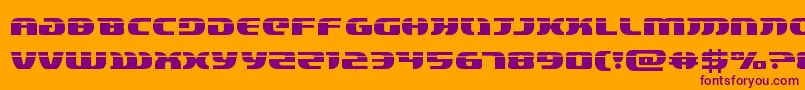 フォントlordsith3laser – オレンジの背景に紫のフォント