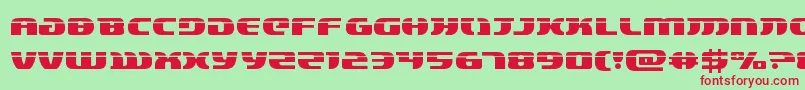 フォントlordsith3laser – 赤い文字の緑の背景
