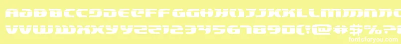 フォントlordsith3laser – 黄色い背景に白い文字