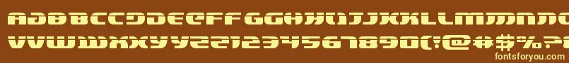 lordsith3laser-fontti – keltaiset fontit ruskealla taustalla