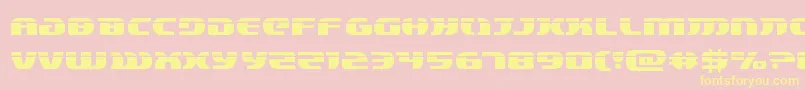 lordsith3laser-fontti – keltaiset fontit vaaleanpunaisella taustalla