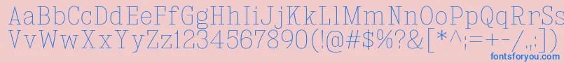 KingsbridgeScUl Font – Blue Fonts on Pink Background