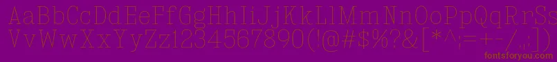 KingsbridgeScUl Font – Brown Fonts on Purple Background