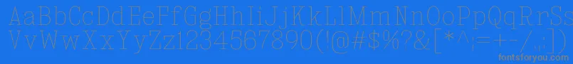 KingsbridgeScUl Font – Gray Fonts on Blue Background