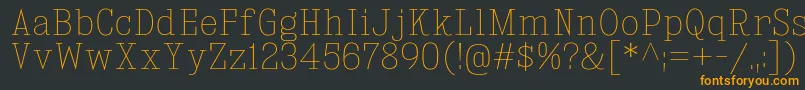 KingsbridgeScUl Font – Orange Fonts on Black Background