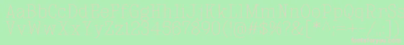 KingsbridgeScUl Font – Pink Fonts on Green Background
