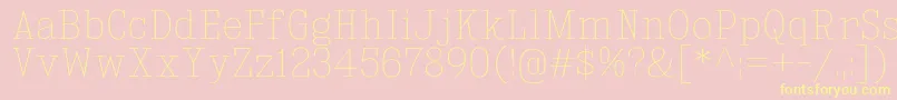 KingsbridgeScUl Font – Yellow Fonts on Pink Background