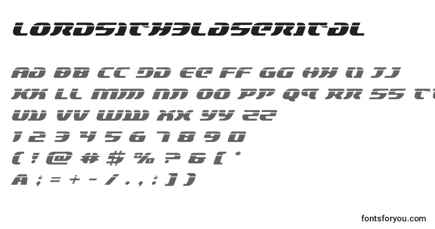 Lordsith3laserital (132910) Font – alphabet, numbers, special characters