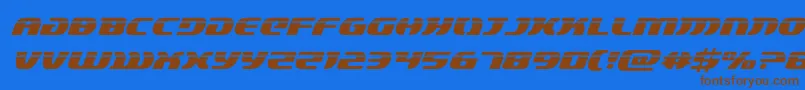 lordsith3laserital Font – Brown Fonts on Blue Background