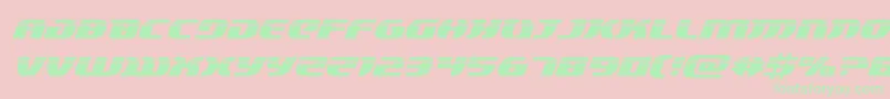 lordsith3laserital Font – Green Fonts on Pink Background