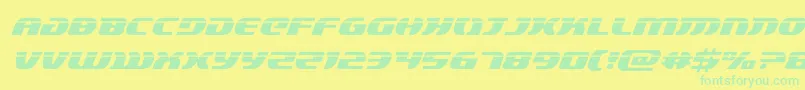フォントlordsith3laserital – 黄色い背景に緑の文字