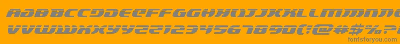lordsith3laserital Font – Gray Fonts on Orange Background