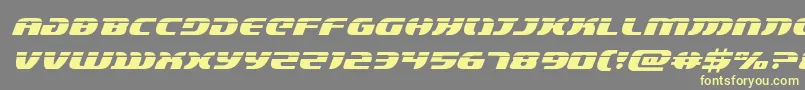 lordsith3laserital Font – Yellow Fonts on Gray Background