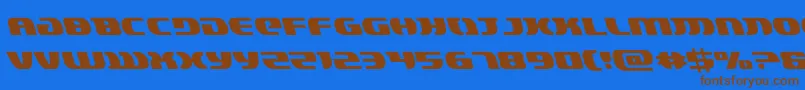 lordsith3left Font – Brown Fonts on Blue Background