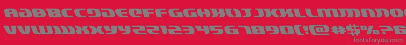 フォントlordsith3left – 赤い背景に灰色の文字