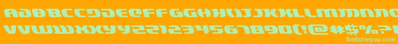 lordsith3left-Schriftart – Grüne Schriften auf orangefarbenem Hintergrund