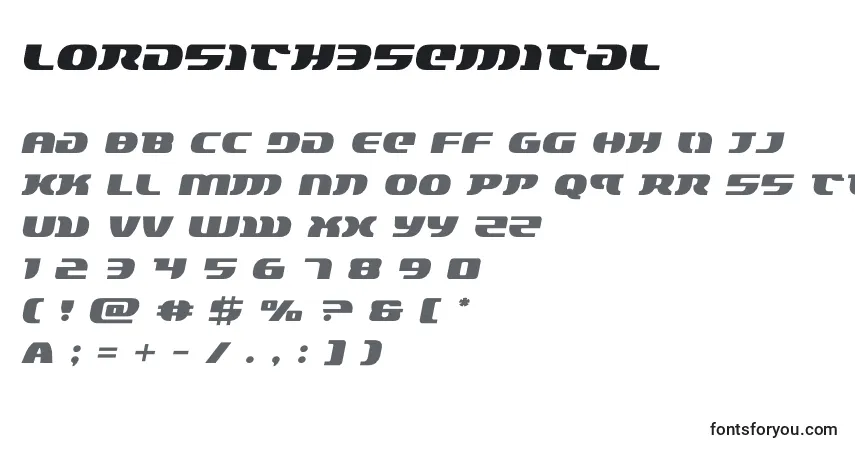 Lordsith3semital (132914)フォント–アルファベット、数字、特殊文字