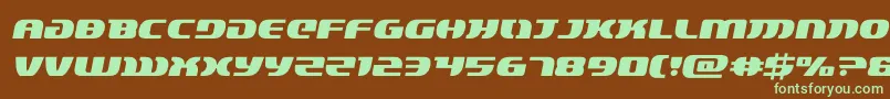 フォントlordsith3semital – 緑色の文字が茶色の背景にあります。