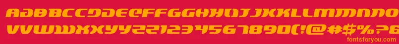 フォントlordsith3semital – 赤い背景にオレンジの文字