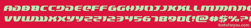 フォントlordsith3semital – 赤い背景に緑の文字