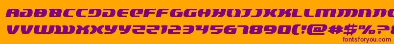 lordsith3semital Font – Purple Fonts on Orange Background