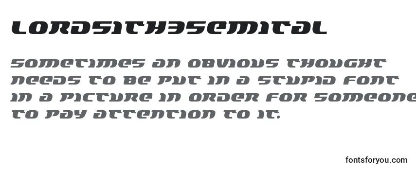 Обзор шрифта Lordsith3semital (132915)