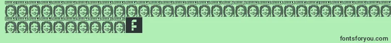 Lorra Lorra Dates Font – Black Fonts on Green Background