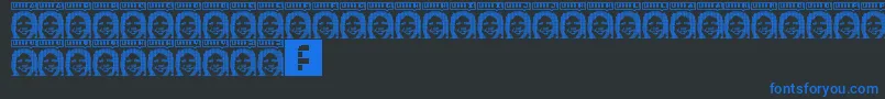 Lorra Lorra Dates Font – Blue Fonts on Black Background