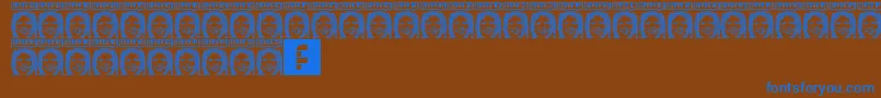Lorra Lorra Dates Font – Blue Fonts on Brown Background