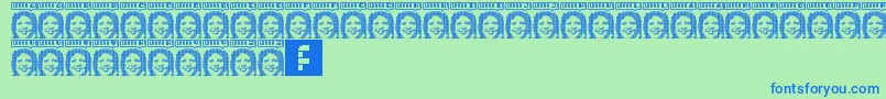 Lorra Lorra Dates Font – Blue Fonts on Green Background