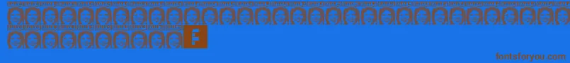 Lorra Lorra Dates Font – Brown Fonts on Blue Background