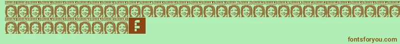 Lorra Lorra Dates Font – Brown Fonts on Green Background