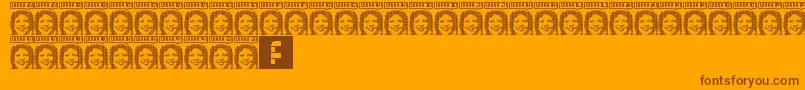 Lorra Lorra Dates Font – Brown Fonts on Orange Background