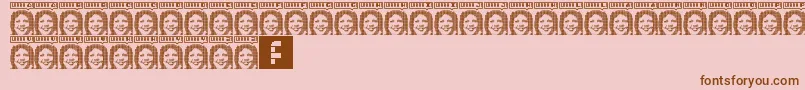 Lorra Lorra Dates Font – Brown Fonts on Pink Background