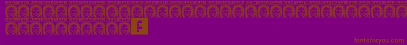 Lorra Lorra Dates Font – Brown Fonts on Purple Background
