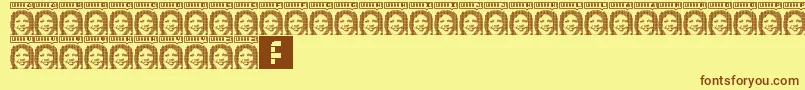 Lorra Lorra Dates Font – Brown Fonts on Yellow Background