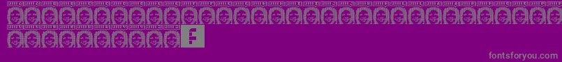 フォントLorra Lorra Dates – 紫の背景に灰色の文字