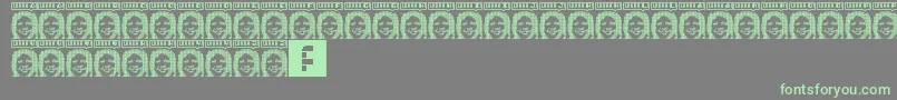 Lorra Lorra Dates Font – Green Fonts on Gray Background