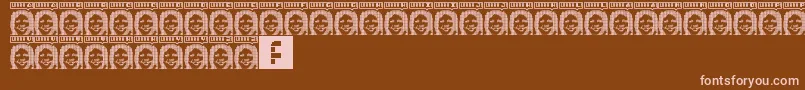 Lorra Lorra Dates Font – Pink Fonts on Brown Background