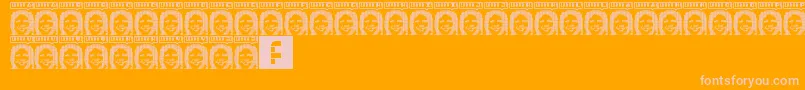 Lorra Lorra Dates Font – Pink Fonts on Orange Background