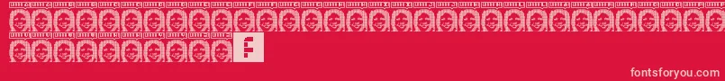 Lorra Lorra Dates Font – Pink Fonts on Red Background