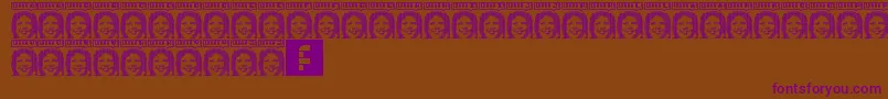 Lorra Lorra Dates Font – Purple Fonts on Brown Background