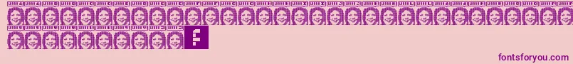 Lorra Lorra Dates Font – Purple Fonts on Pink Background