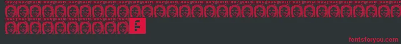 Lorra Lorra Dates Font – Red Fonts on Black Background