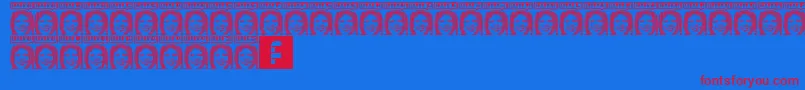 Lorra Lorra Dates Font – Red Fonts on Blue Background