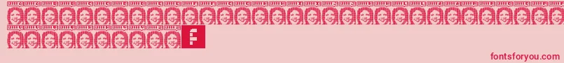 Lorra Lorra Dates Font – Red Fonts on Pink Background