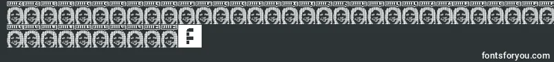 Lorra Lorra Dates Font – White Fonts on Black Background