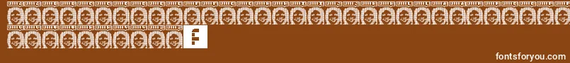 Lorra Lorra Dates Font – White Fonts on Brown Background