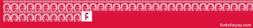 Lorra Lorra Dates Font – White Fonts on Red Background